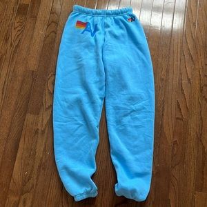 NWT Sky blue aviator nation size small sweatpants